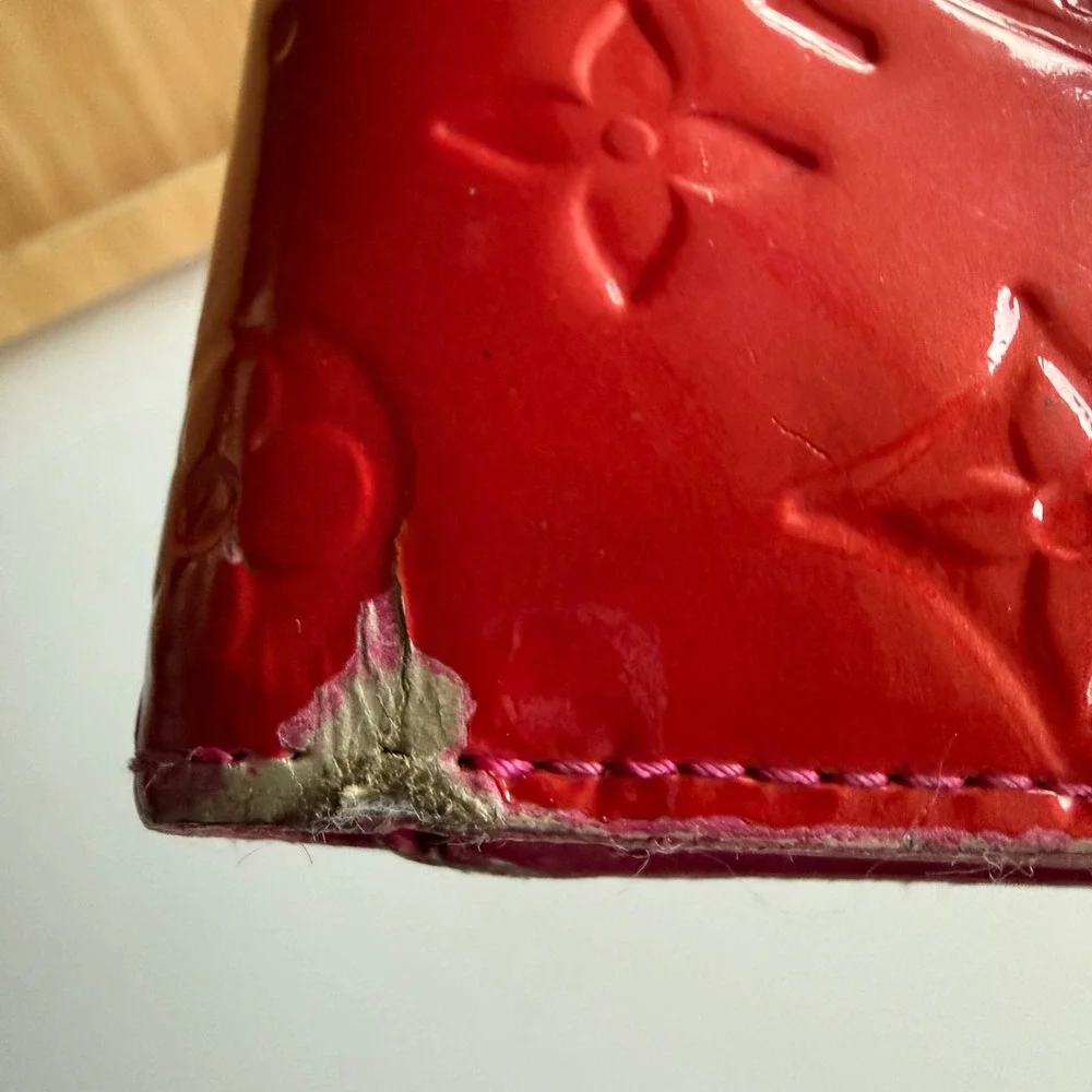 Louis Vuitton 2000s Red Wallet Luxury Monogram OS Red Pink